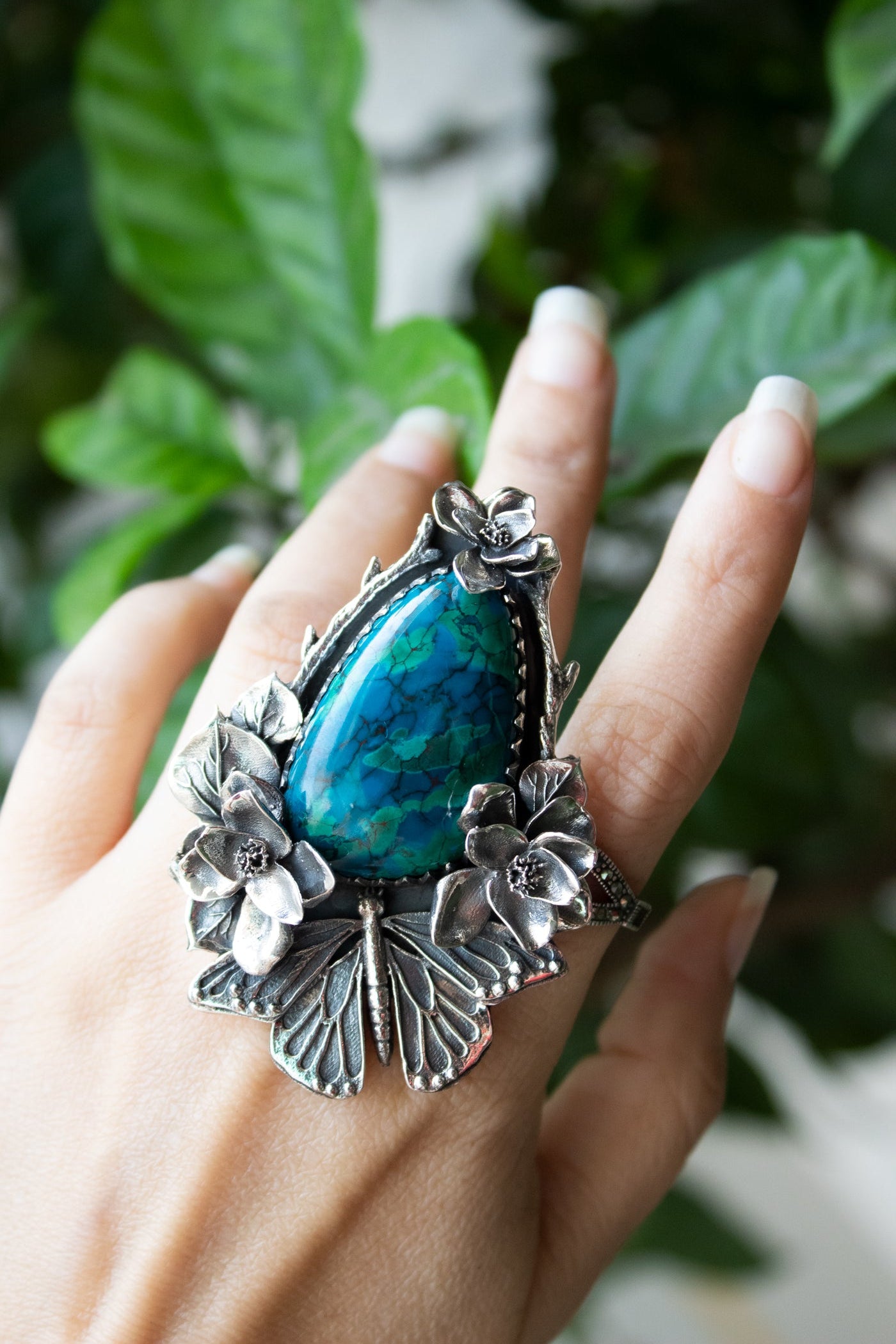 Tranquil Meadows: Chrysocolla Ring, AR-7198