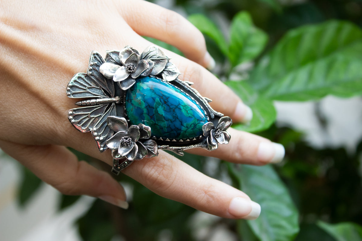 Tranquil Meadows: Chrysocolla Ring, AR-7198