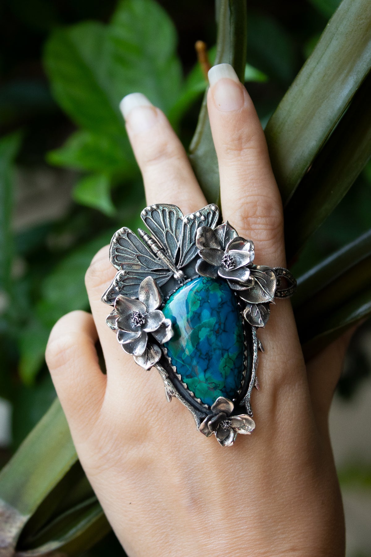 Tranquil Meadows: Chrysocolla Ring, AR-7198