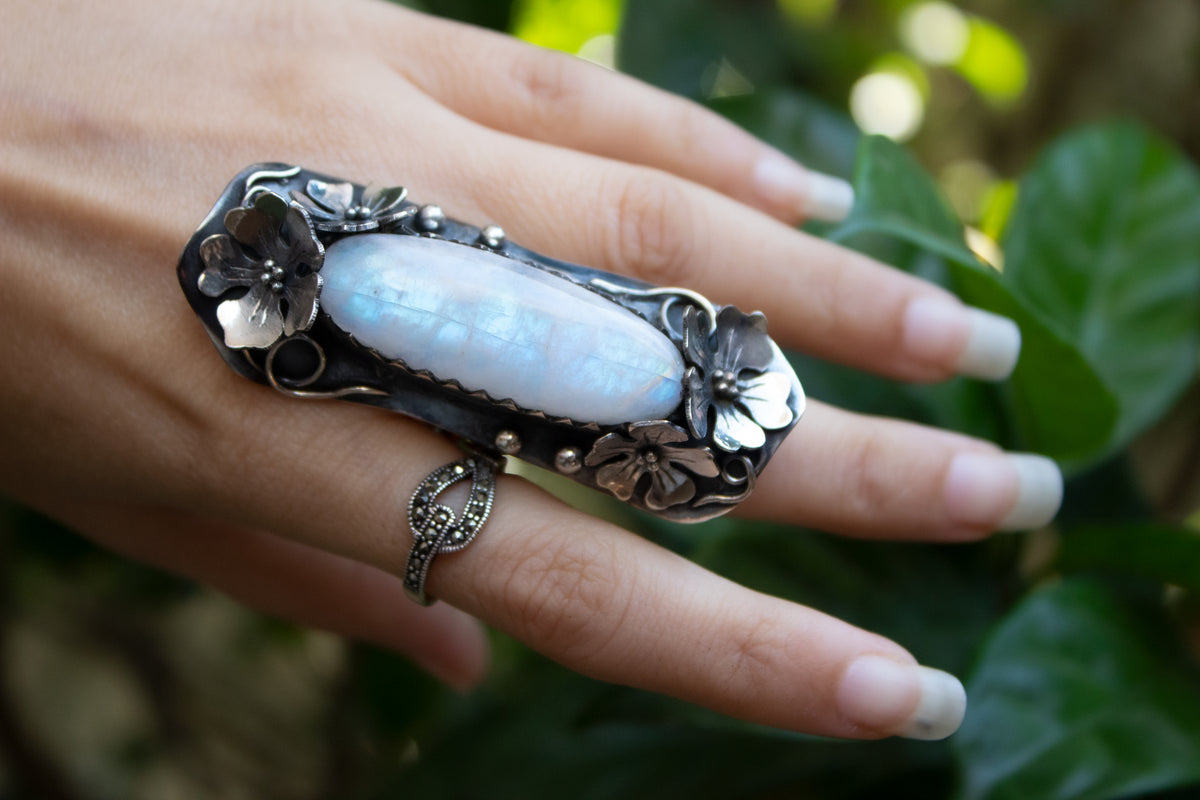 Floral Moonstone Ring, AR-6872