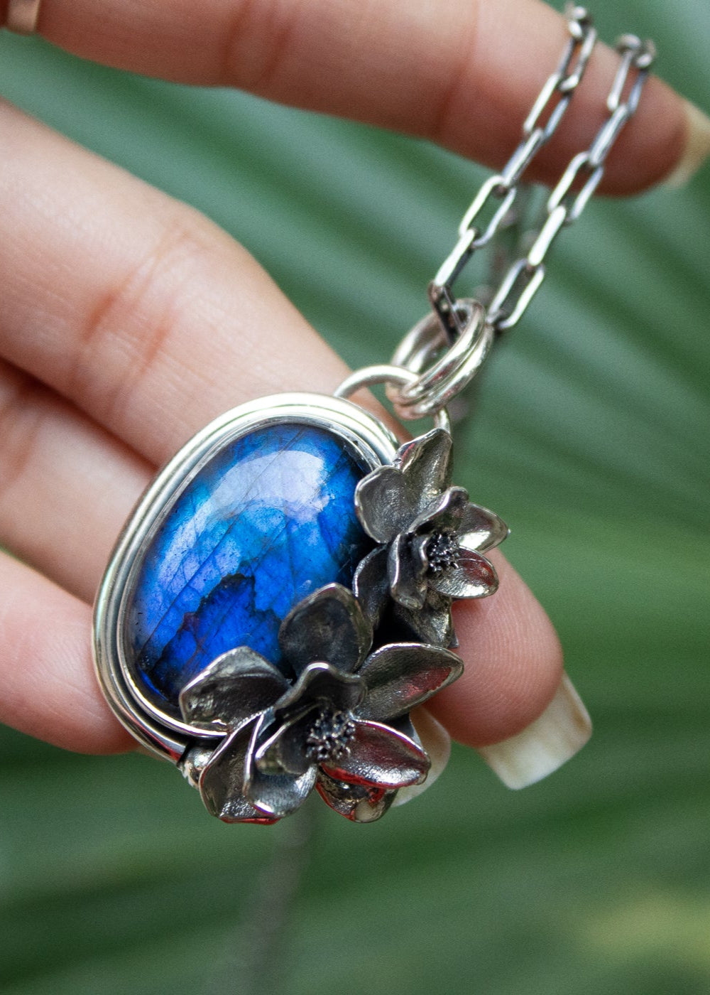 Labradorite Blossom Pendant, AR-7193