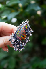 Firebloom Ring – Botanical Bello Opal Statement Ring, AR-7665