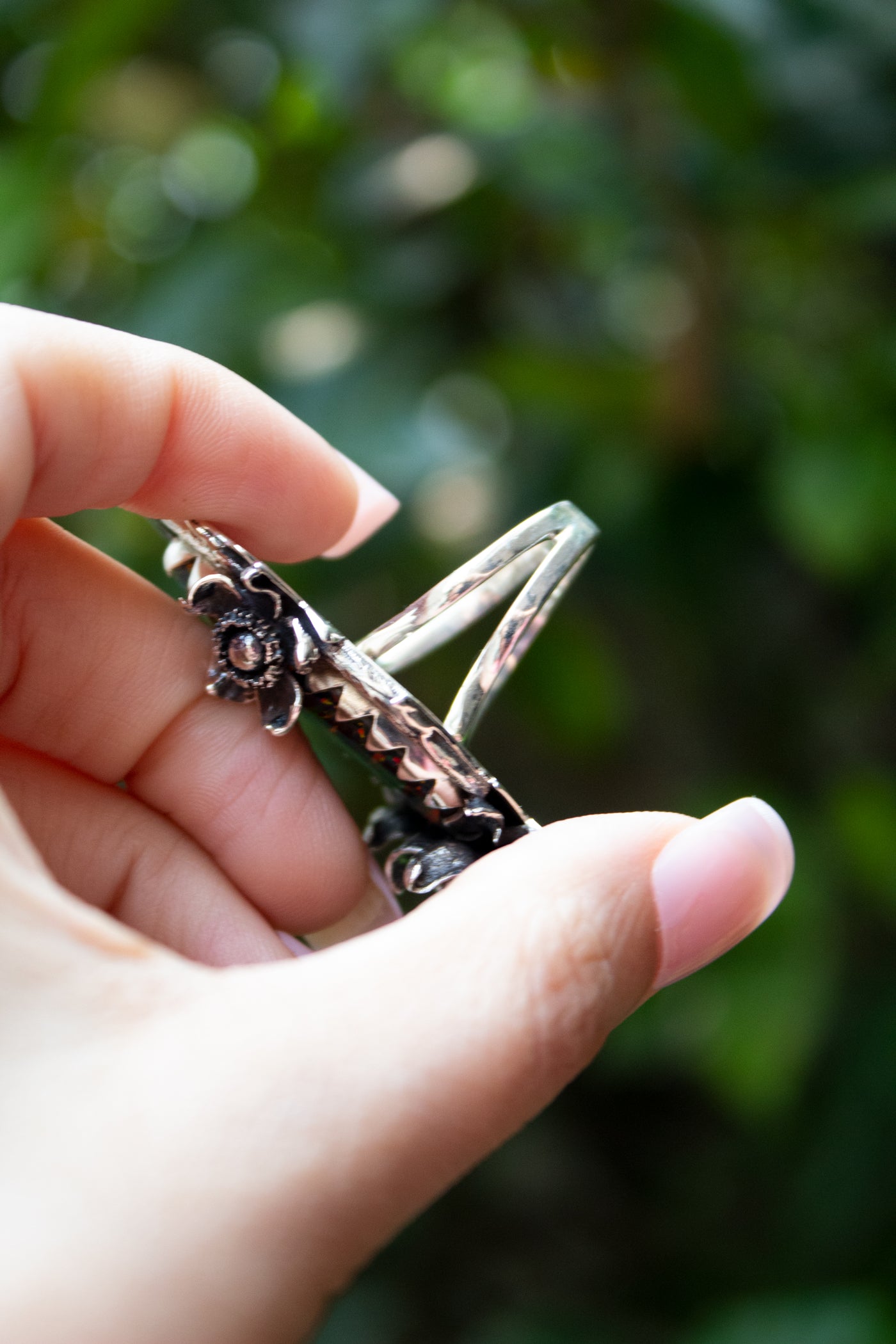 Firebloom Ring – Botanical Bello Opal Statement Ring, AR-7665