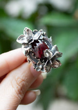 Oval Garnet Ring AR-7204