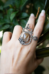 Golden Rutilated Quartz Ring, AR-6873