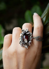 Oval Garnet Ring AR-7204