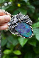 Whispers of the Winged Garden: Monarch Opal Pendant, AR-7660