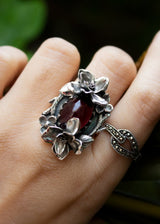 Oval Garnet Ring AR-7204