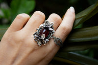 Oval Garnet Ring AR-7204