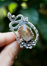 Golden Rutilated Quartz Ring, AR-6873