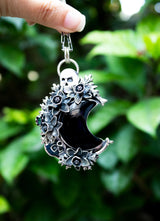 Crescent of Shadows- Black Onyx Pendant, AP- 7654