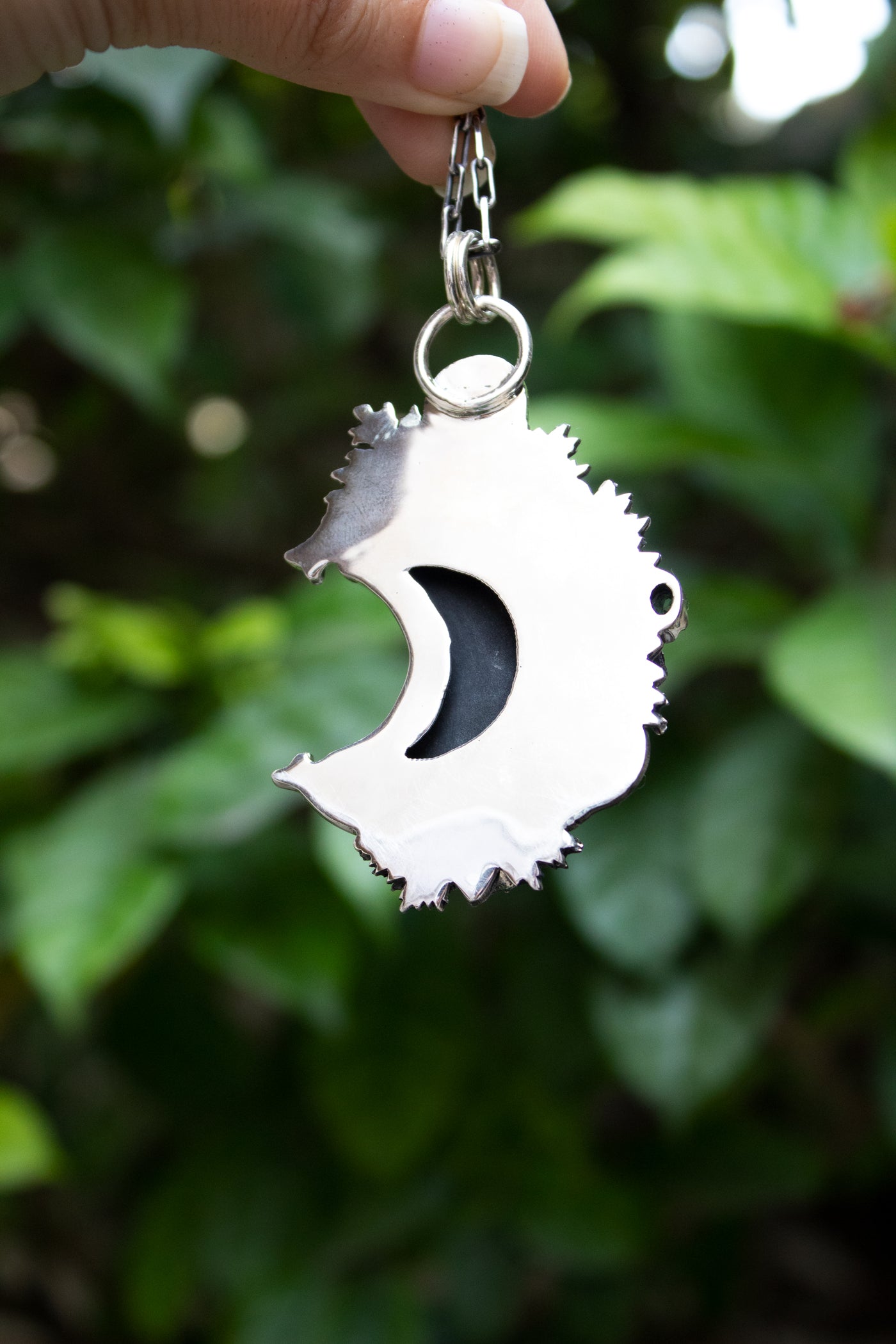 Crescent of Shadows- Black Onyx Pendant, AP- 7654