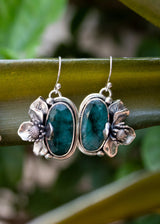 Emerald Botanical Earrings, AE-7203