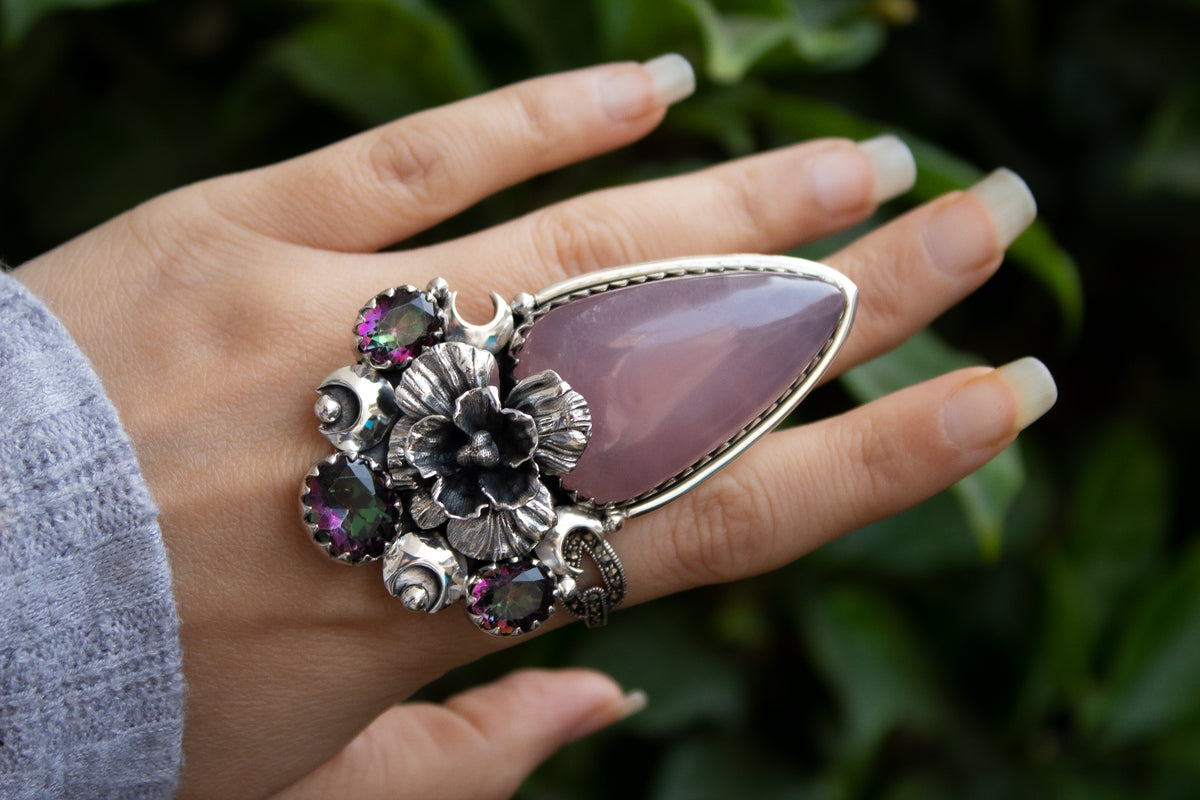 Rose Quartz Ring, AR-7205