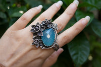 Blue Chalcedony 925 Sterling Silver Ring, AR-6880