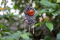 Whispers Beneath the Amber Canopy – Botanical Beryl Pendant, AP-7674