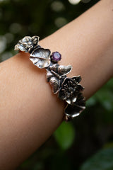 Garden of Flight – Amethyst & Butterfly Botanical Bracelet, AB-7672