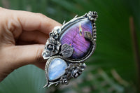 Purple Labradorite & Moonstone Ring, AR-7211