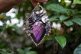Whispers in Violet Twilight: Purple Labradorite Pendant, AP-7670