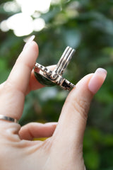 Green Tourmaline & Amber Ring, AR-7677