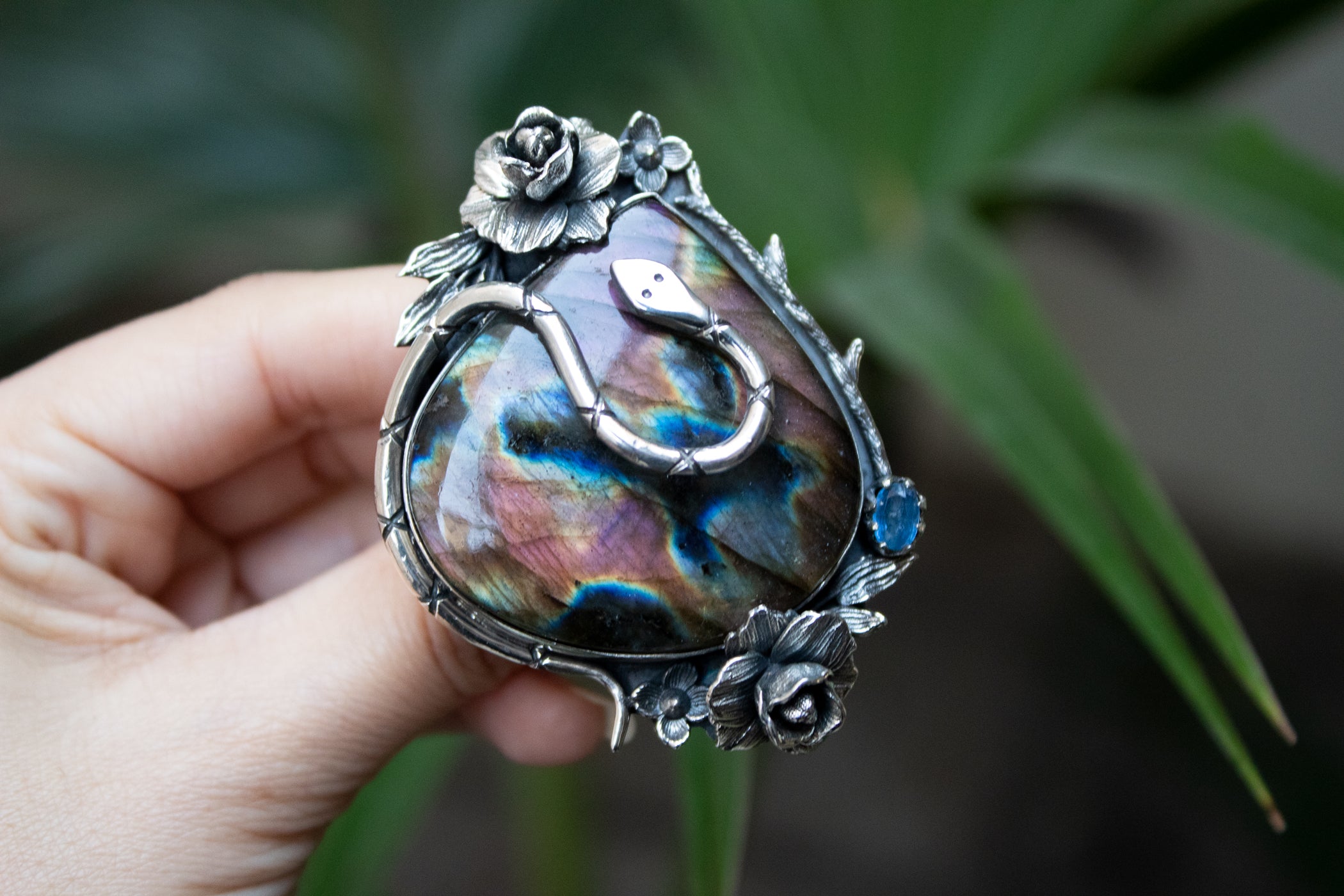 Purple labradorite deals ring