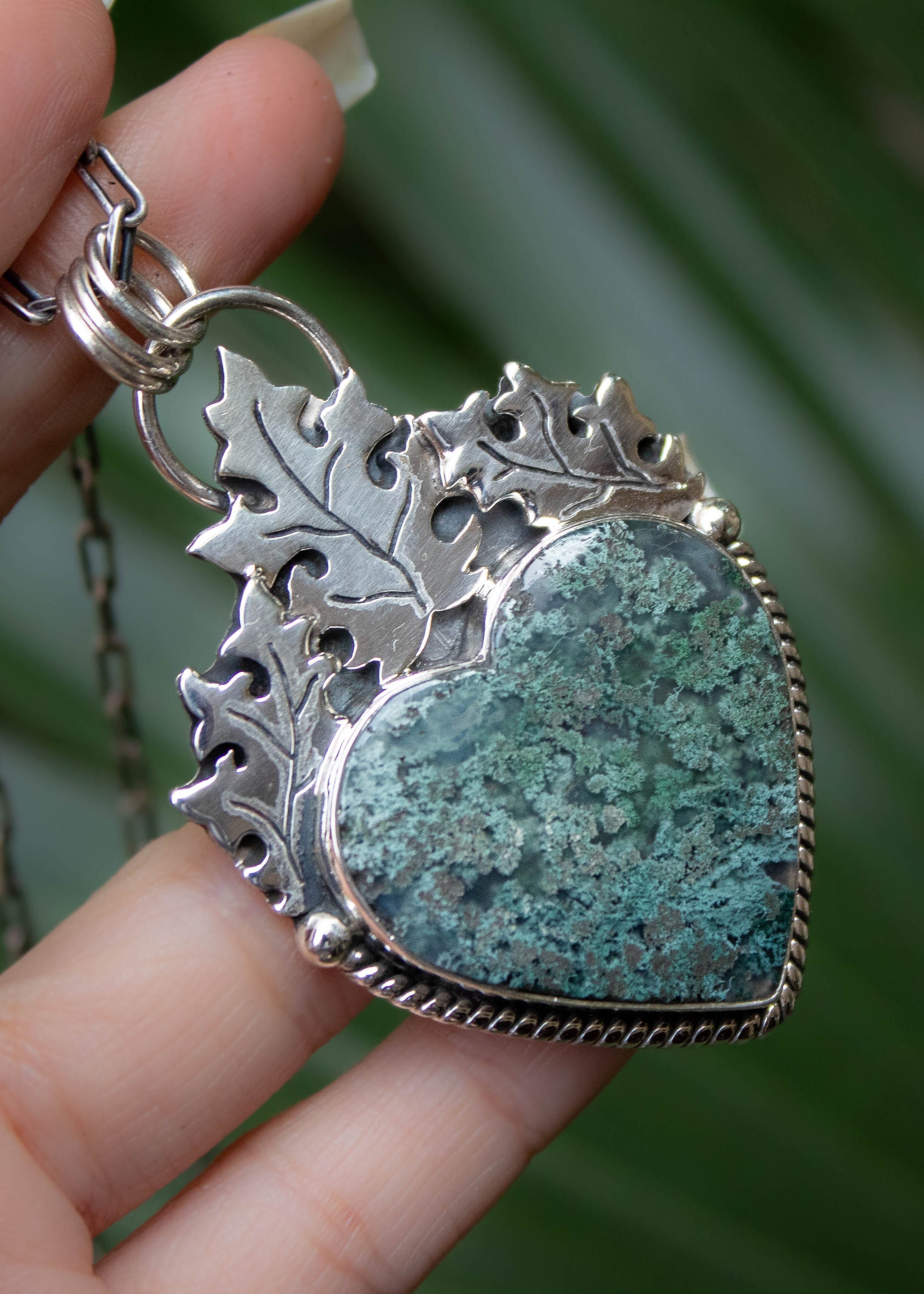 Moss Agate Pendant, AP-1232