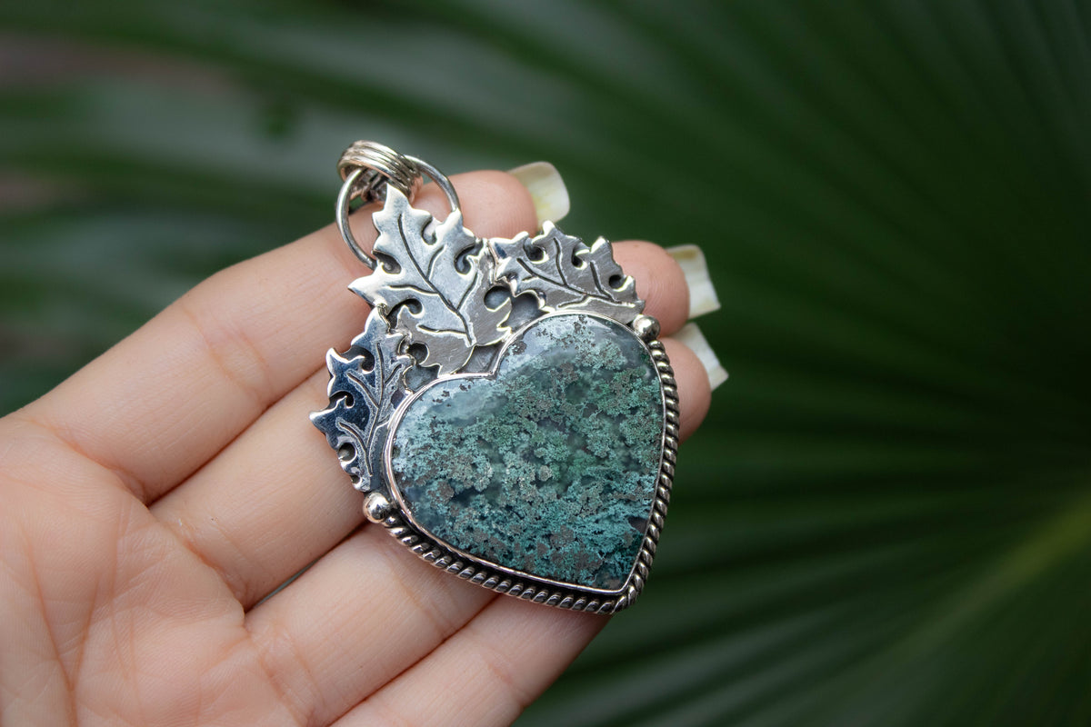 Moss Agate Pendant, AP- 7232