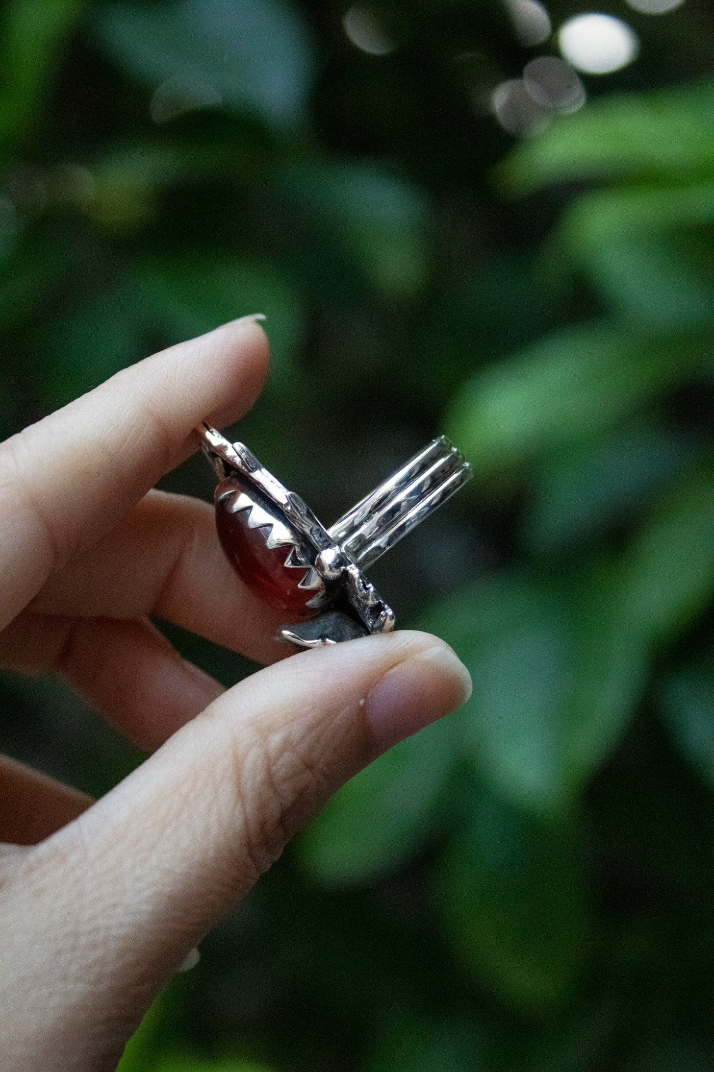 Secret Garden Rose – Red Onyx Ring, AR-7685