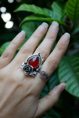Secret Garden Rose – Red Onyx Ring, AR-7685