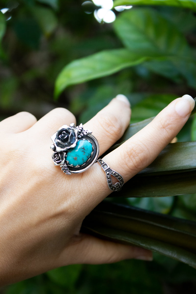 Garden of Blue Skies- Turquoise Ring- AP-7705