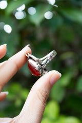 Summer Bloom – Red Onyx & Opal Ring, AR-7678