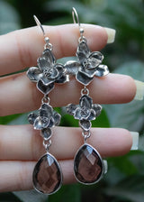 Smokey Quartz Earrings, AE-7225