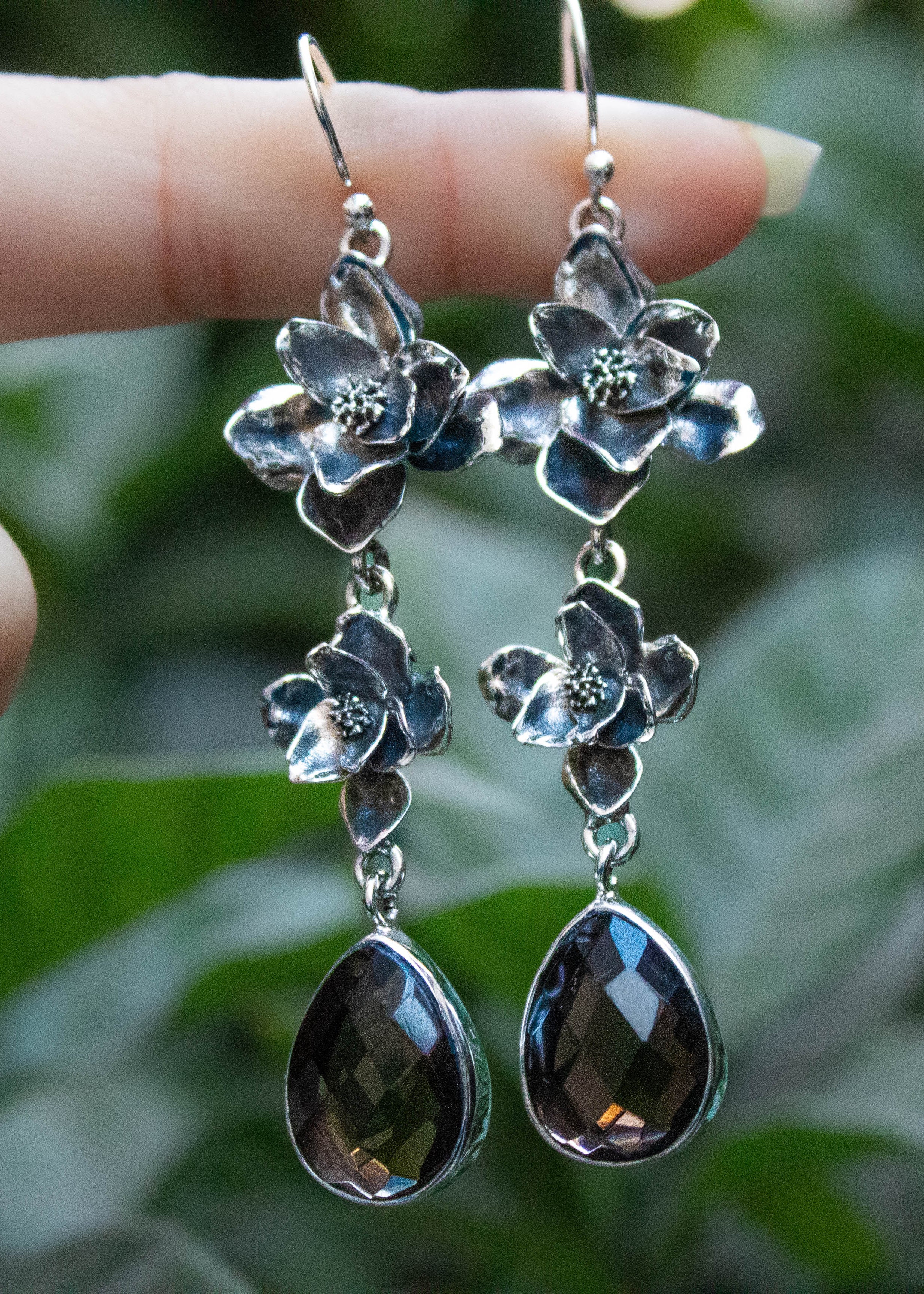 Smokey Quartz Earrings, AE-7225