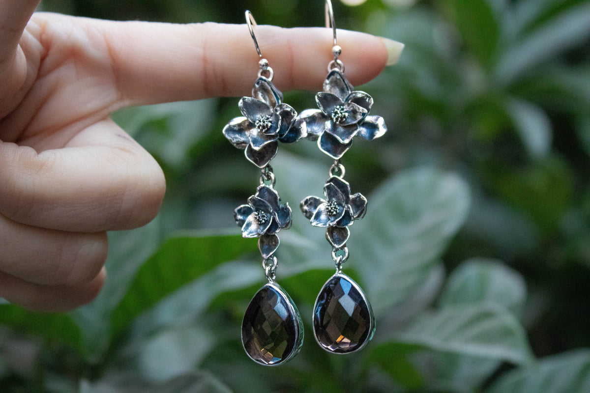 Smokey Quartz Earrings, AE-7225