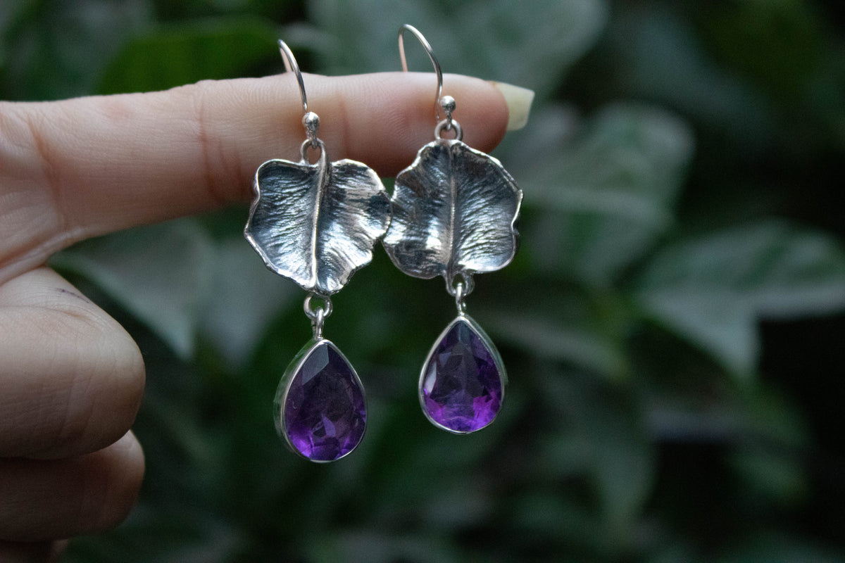 Amethyst Earrings, AE- 7223