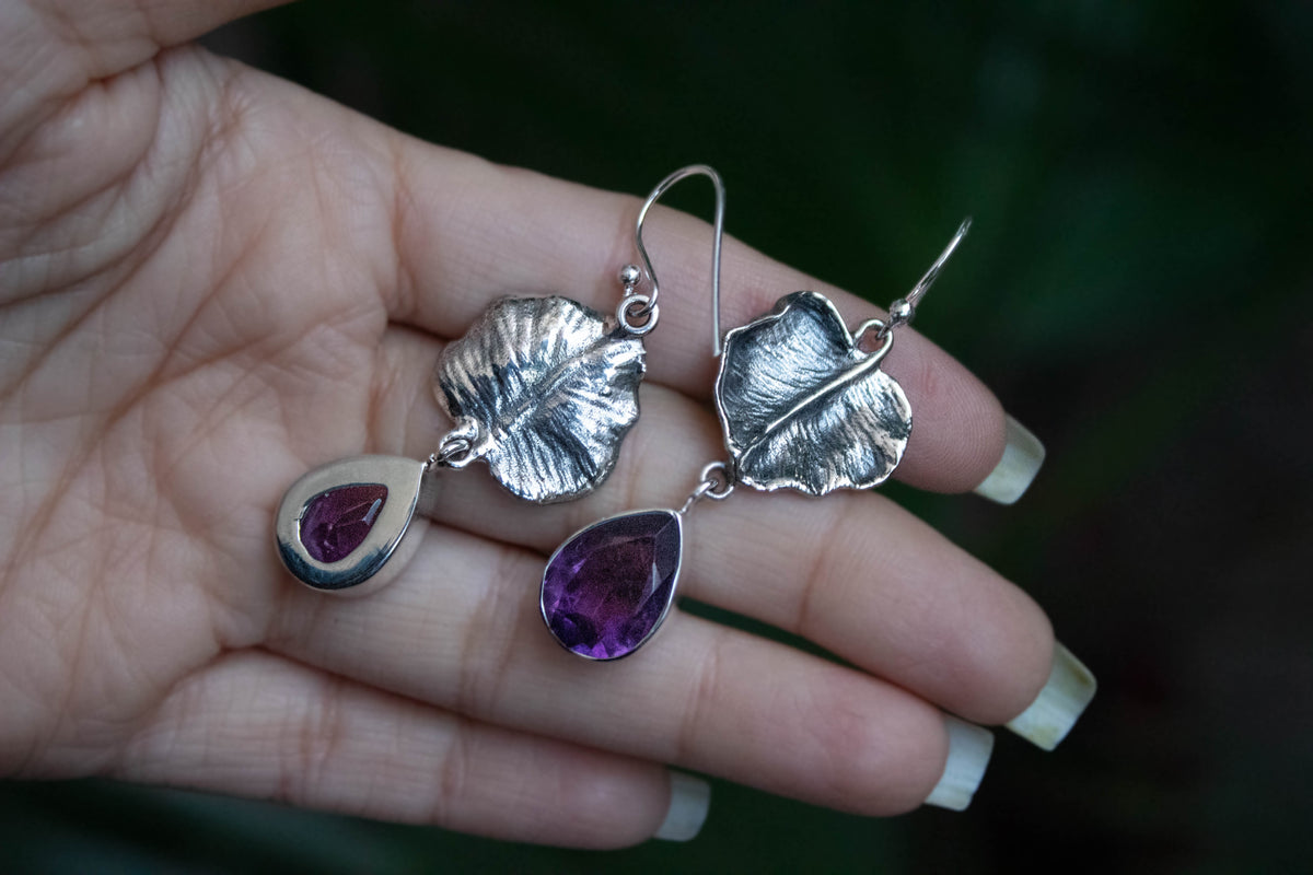 Amethyst Earrings, AE- 7223