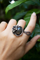 Overgrown Garden Rose – Moss Agate Ring, AR-7681