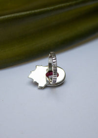 Garnet Ring with Maple Leaf AR-6540