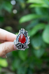 Secret Garden Rose – Red Onyx Ring, AR-7687