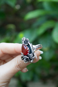 Secret Garden Rose – Red Onyx Ring, AR-7687