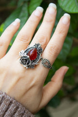 Secret Garden Rose – Red Onyx Ring, AR-7687