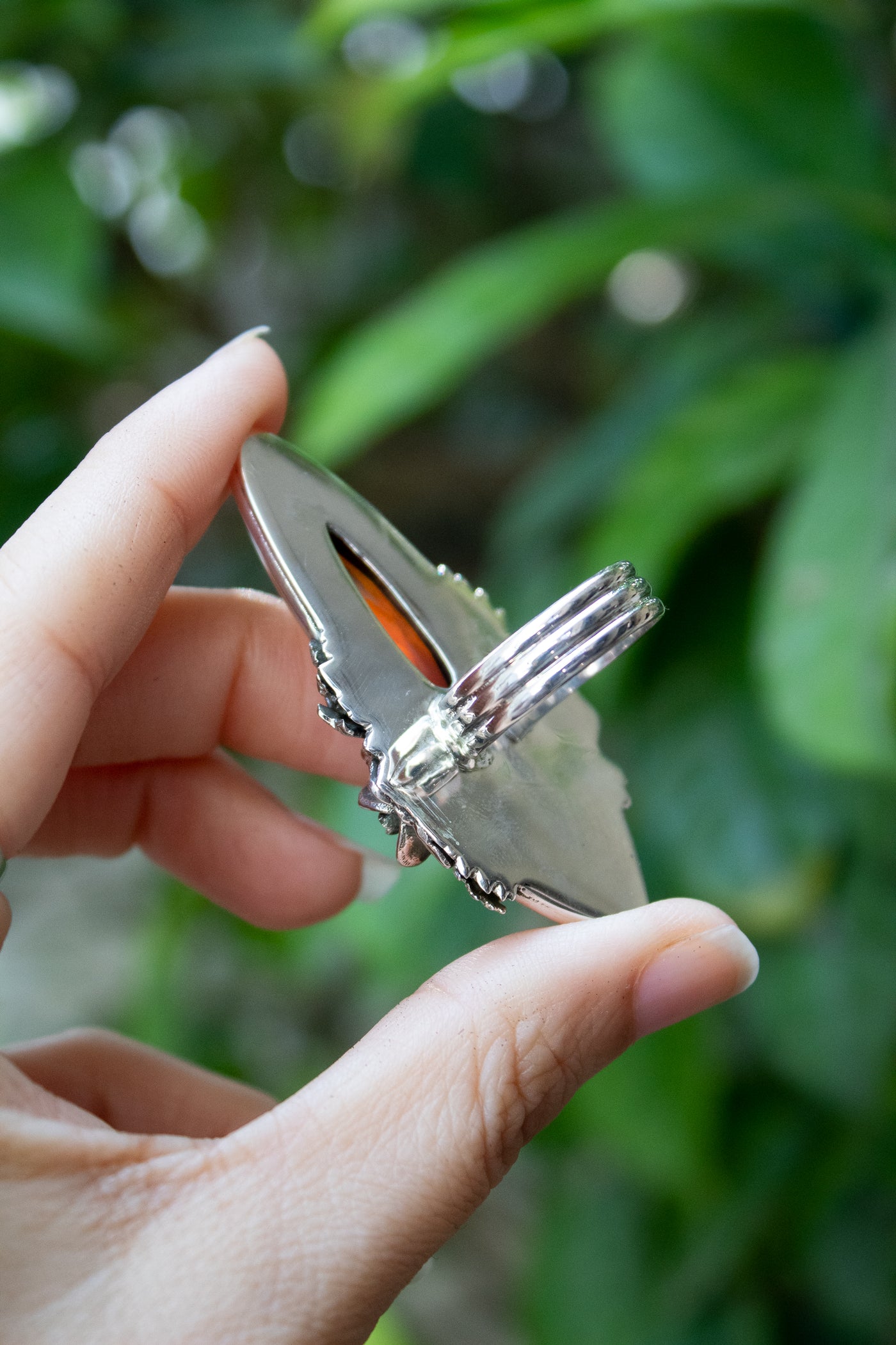 Sunlit Rose Garden – Red Onyx & Opal Ring, AR-7670