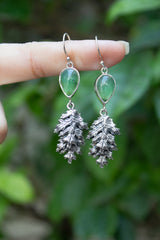 Ancient Forest Oak – Chrysoprase Drop Earrings, AE-7676