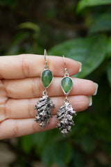 Ancient Forest Oak – Chrysoprase Drop Earrings, AE-7676