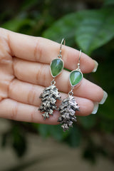 Ancient Forest Oak – Chrysoprase Drop Earrings, AE-7676