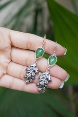Ancient Forest Oak – Chrysoprase Drop Earrings, AE-7676