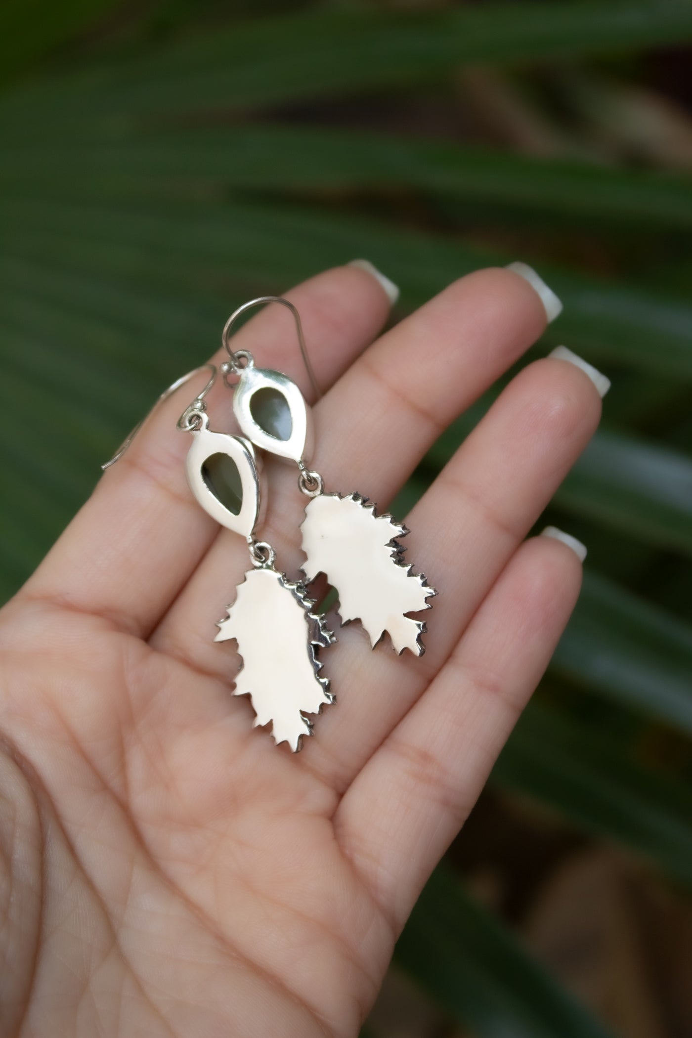 Ancient Forest Oak – Chrysoprase Drop Earrings, AE-7676