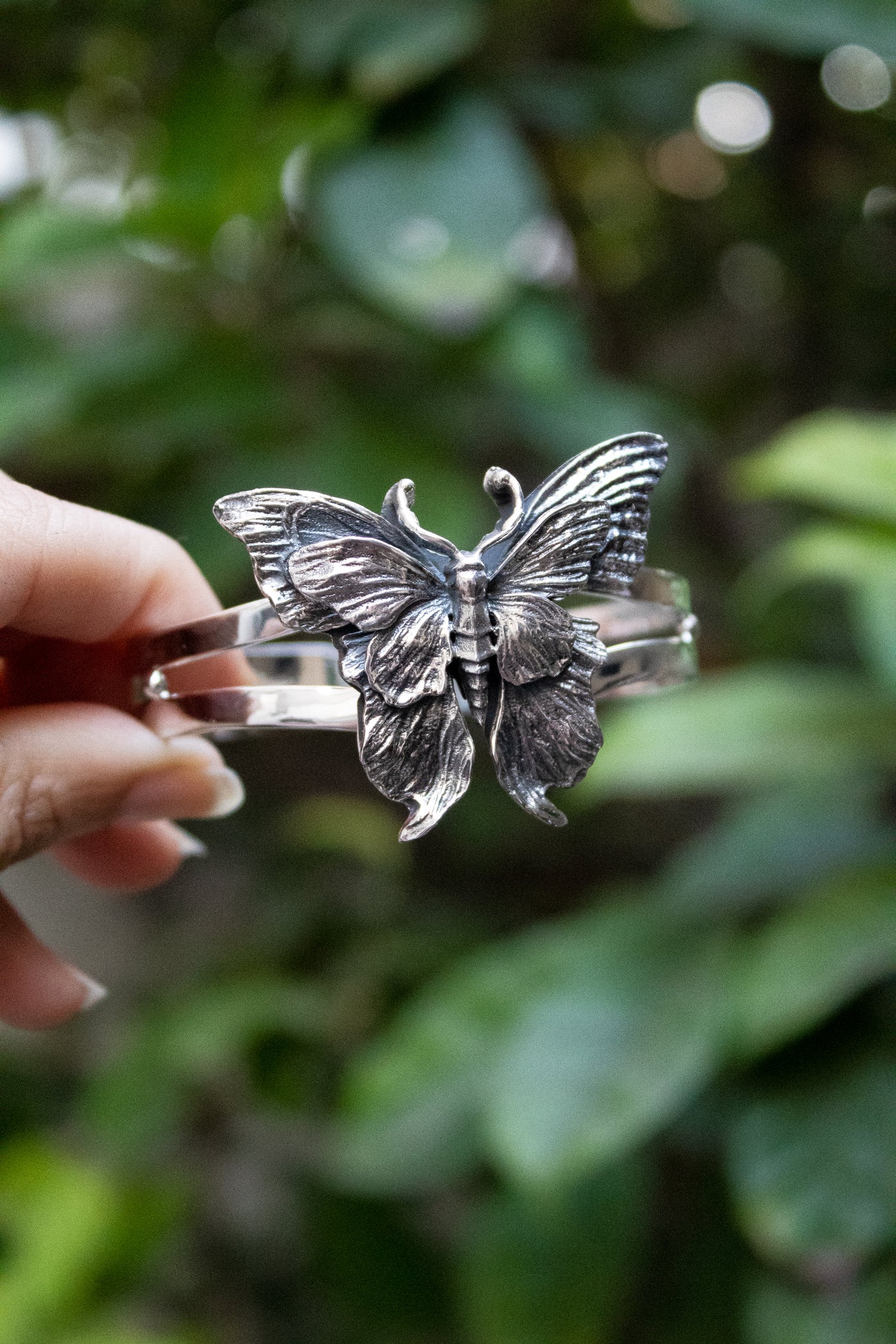 Soul in Flight – Sterling Silver Butterfly Cuff, AR-7700