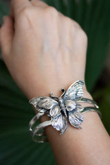 Soul in Flight – Sterling Silver Butterfly Cuff, AR-7700