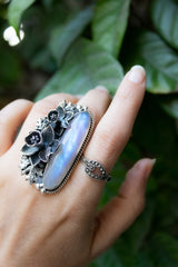 Moonlit Garden Elegance – Moonstone Ring, AR-7693